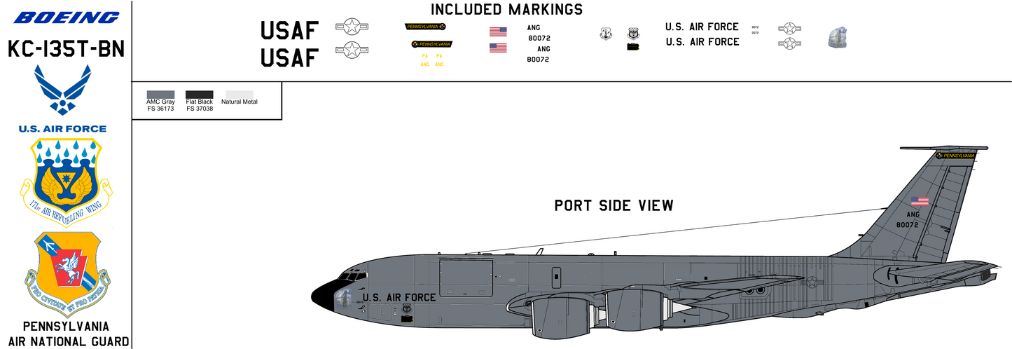 Boeing KC-135T Stratotanker 58-0072 Pennsylvania Air National Guard