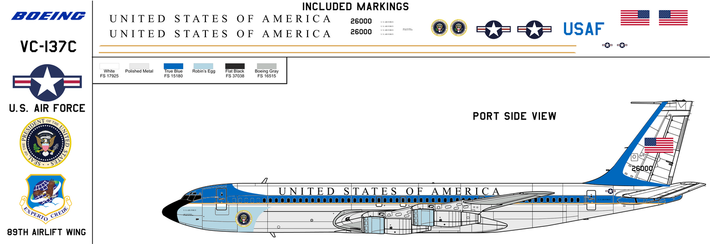 Boeing VC-137C 62-6000 Air Force One