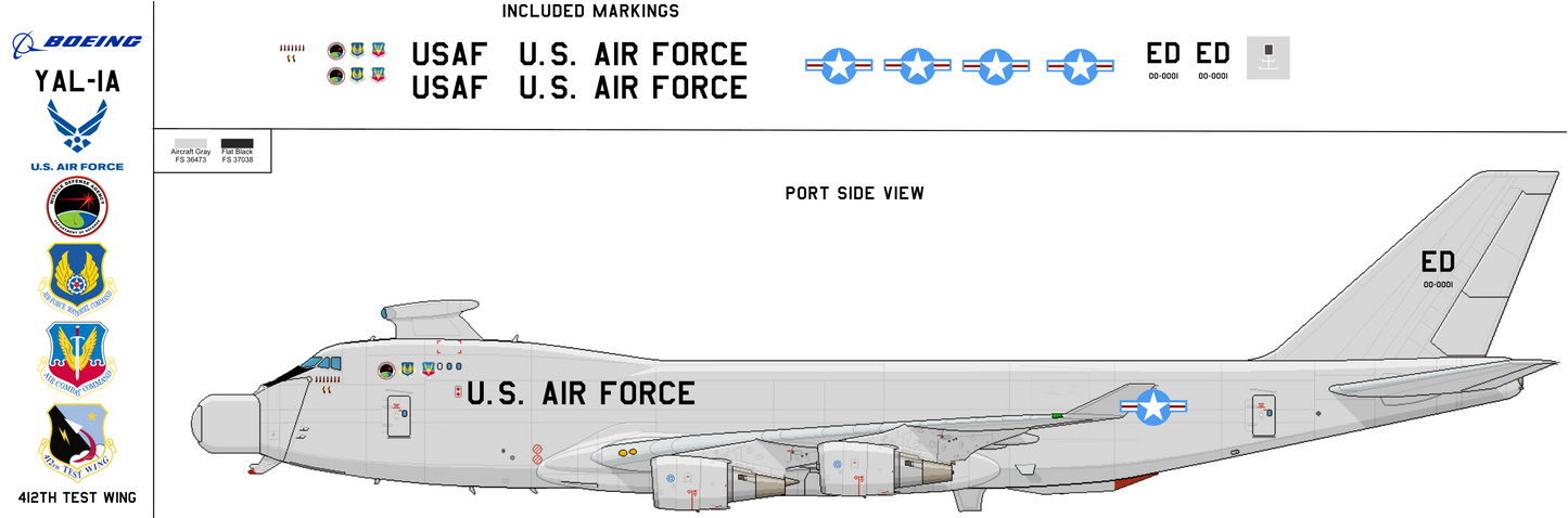 Boeing YAL-1A Airborne Laser 00-0001 United States Air Force