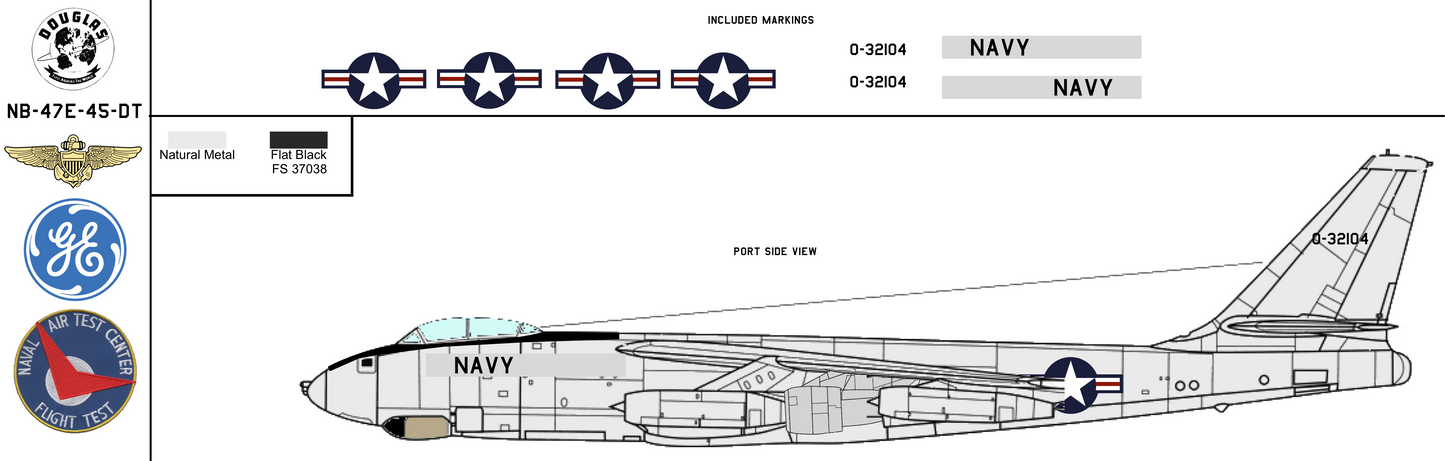 Boeing (Douglas) NB-47E 532104 Naval Air Test Center Patuxent River