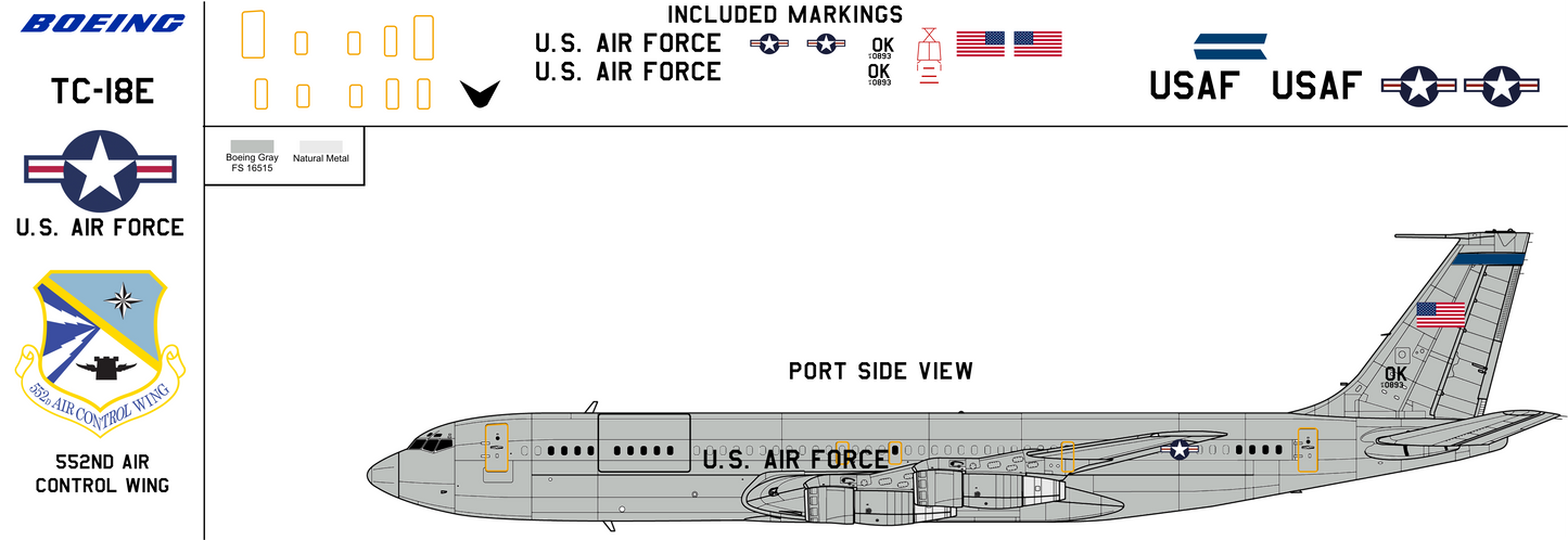 Boeing TC-18E 81-0893 552nd Air Control Wing Tinker AFB