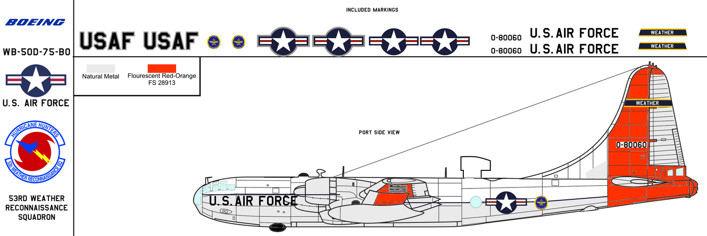 Boeing WB-50D 48-060 53rd Weather Reconnaissance Squadron Hurricane Hunters
