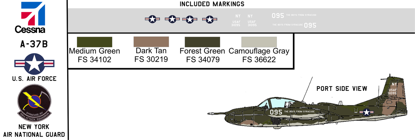 Cessna A-37B Dragonfly 73-1095 New York Air National Guard