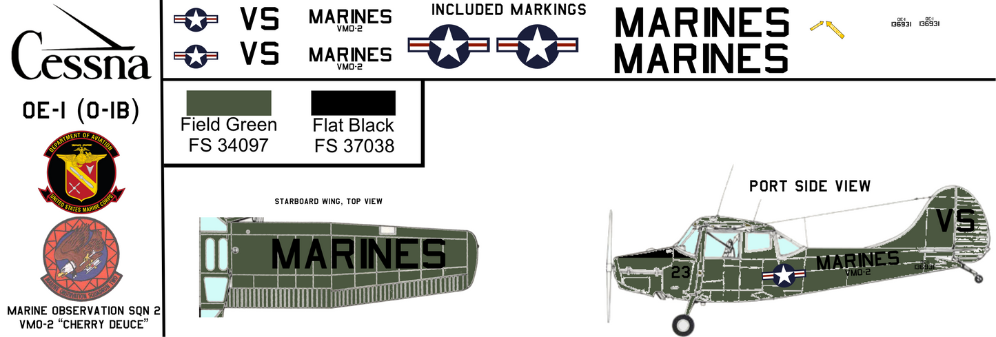 Cessna OE-1 VMO-2 United States Marine Corps