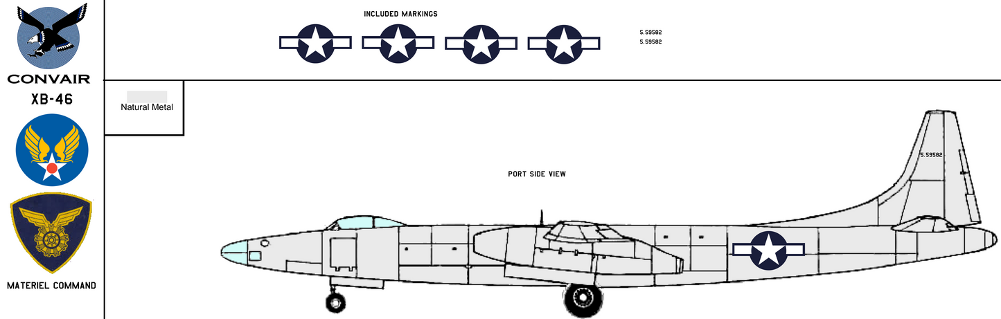 Convair XB-46 45-59582 Early