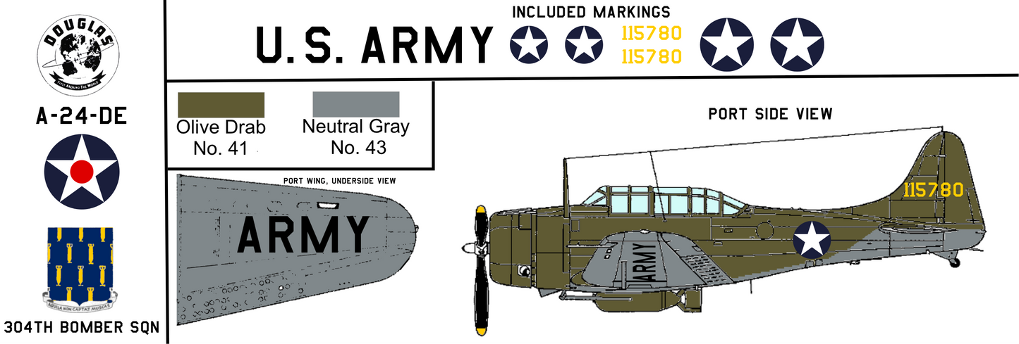 Douglas A-24 Banshee 41-15780 United States Army Air Corps