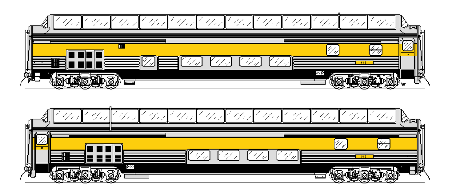 Budd Big Dome ATSF 550-555