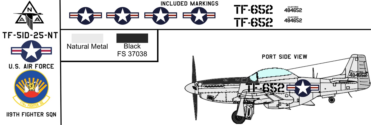 North American TF-51D-25-NT 44-84652 United States Air Force