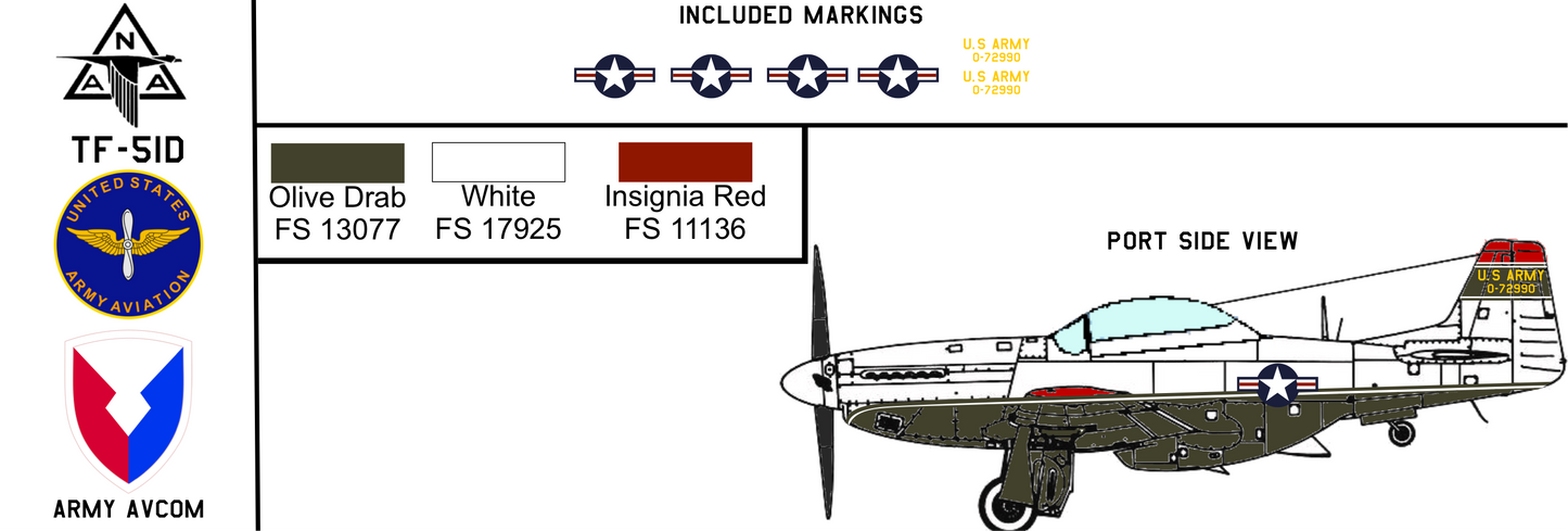 North American TF-51D 44-72990 United States Army Aviation