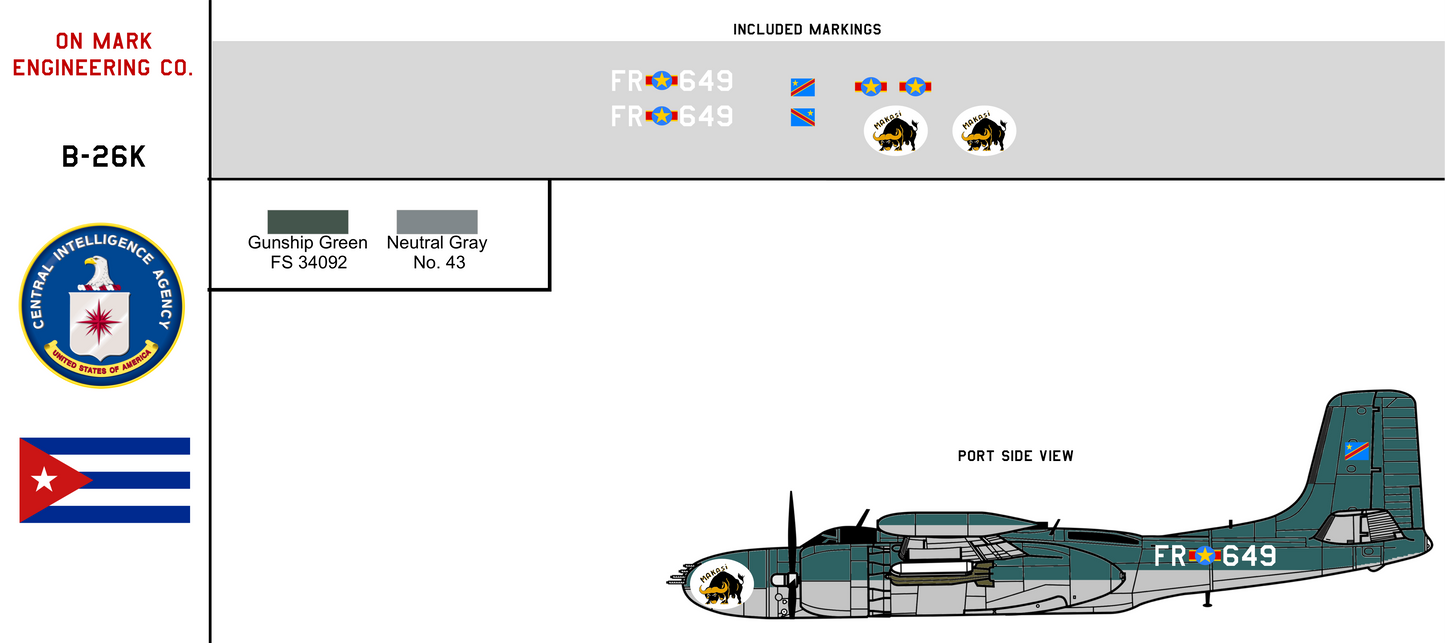 On Mark B-26K 64-17649 Central Intelligence Agency