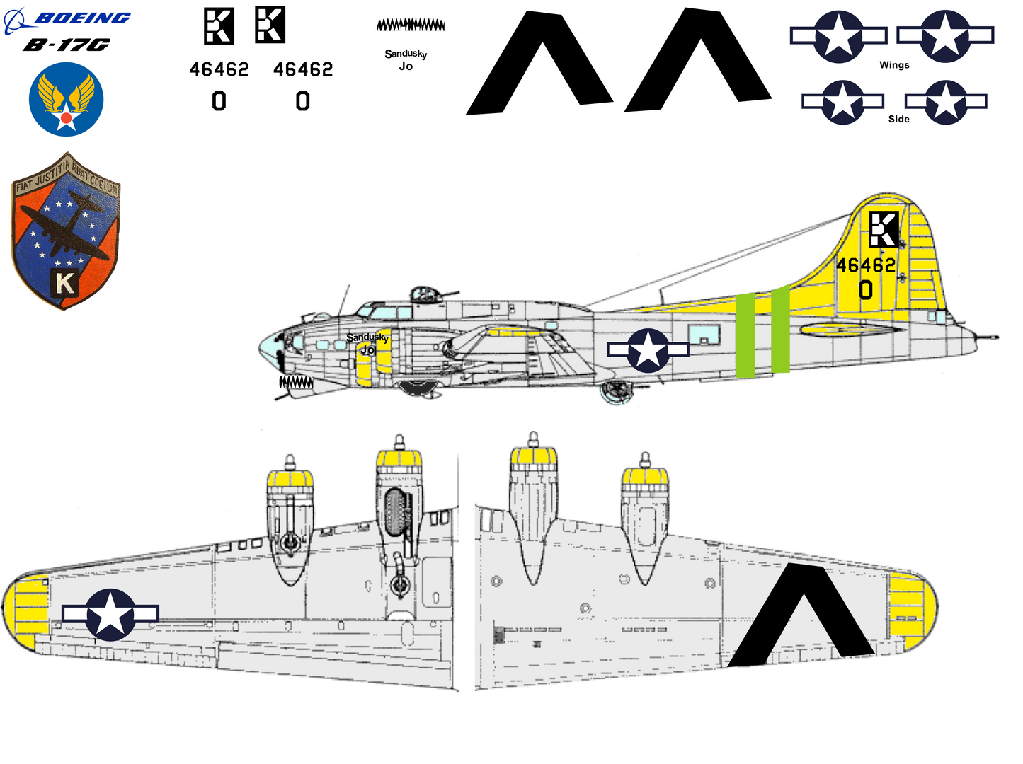 Boeing B-17G "Sandusky Jo" US Army Air Force