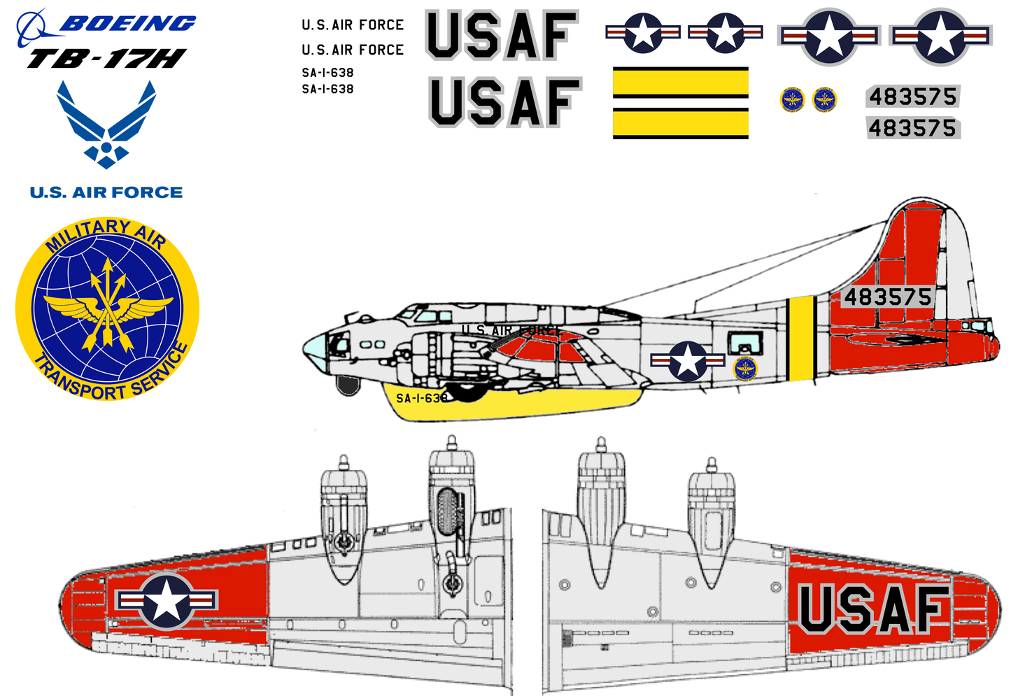 Boeing TB-17H 44-83575 United States Air Force