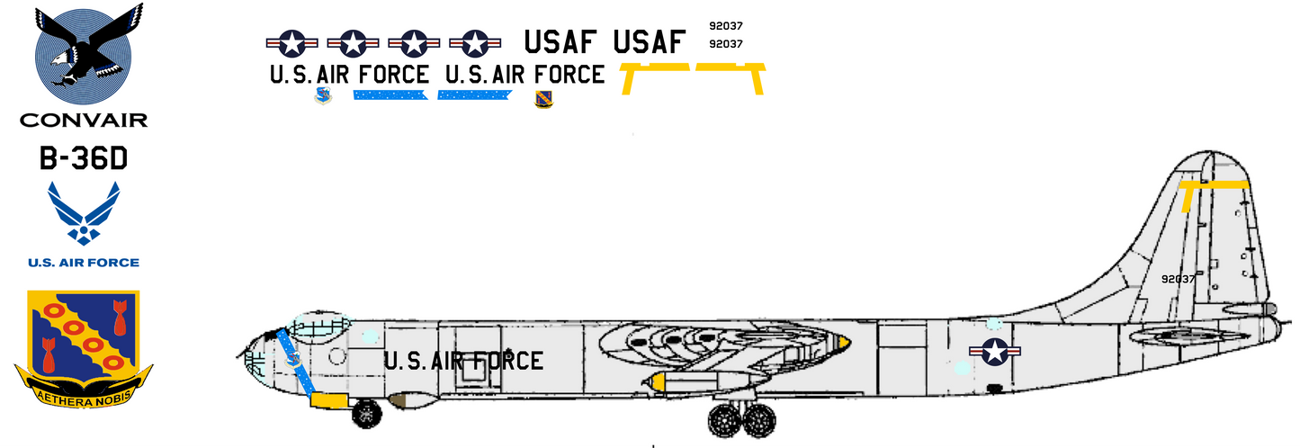 Convair B-36D Peacemaker 44-92037 United States Air Force