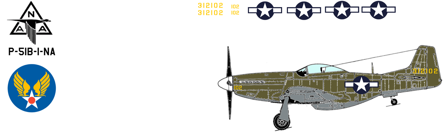 North American P-51B-1-NA 43-12102 United States Army Air Forces