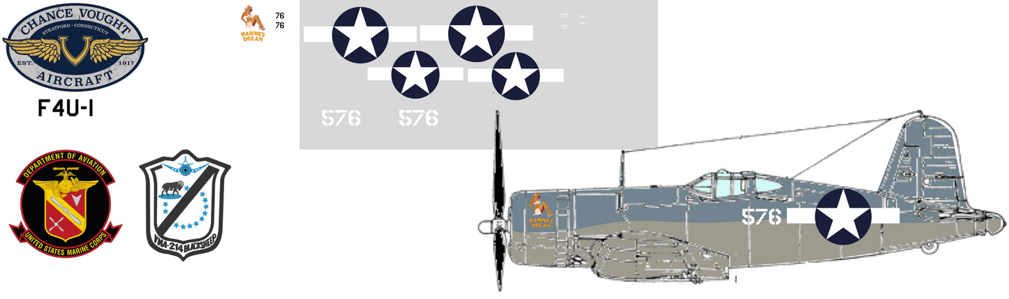 Vought F4U-1 Corsair 02576 United States Marine Corps