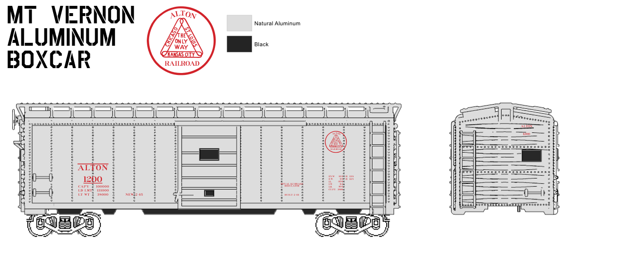 40' Mt Vernon Aluminum Boxcar