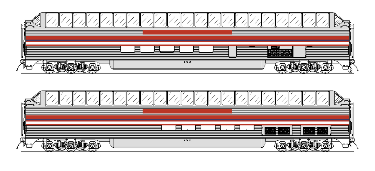 Pullman Plan 7635 Super Dome Lounge (Fluted)