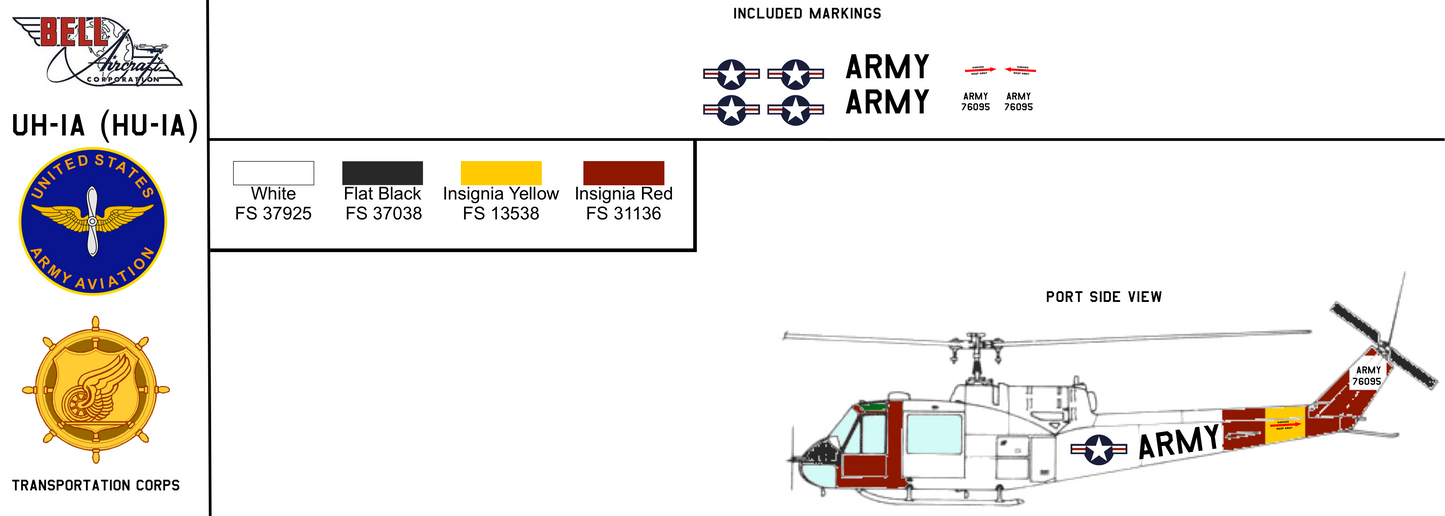 Bell UH-1A 57-6095 US Army Transportation Corps