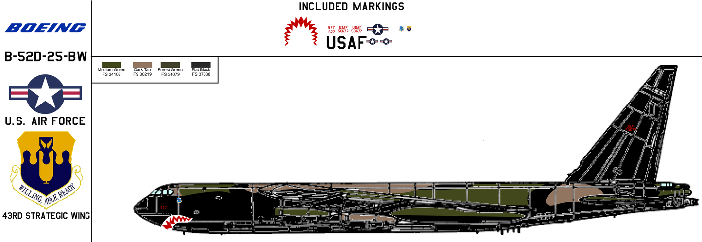 Boeing B-52D Stratofortress 55-0677 United States Air Force