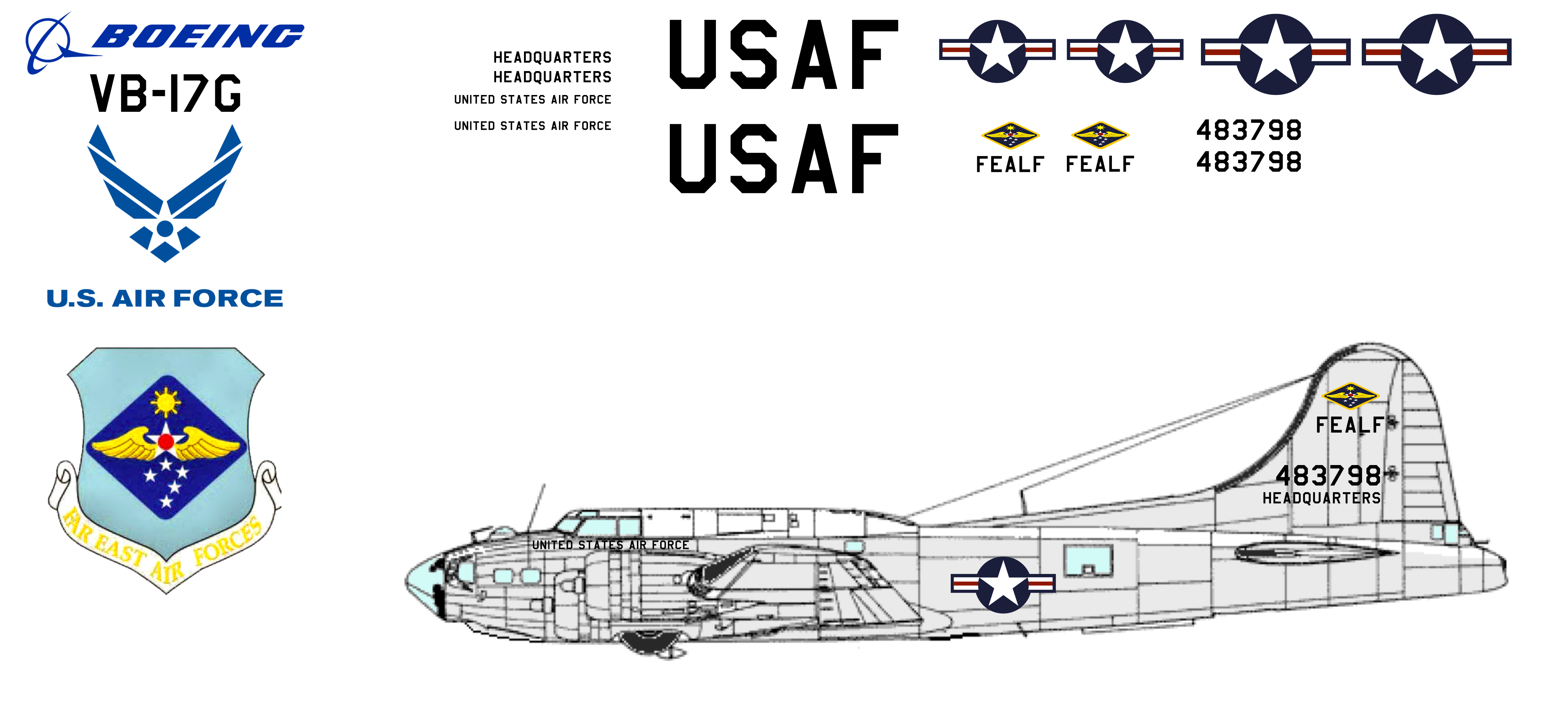 Boeing VB-17G 44-83798 United States Air Force – ootbModels