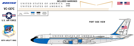 Boeing VC-137C 72-7000 89th Airlift Wing Secondary VIP Scheme