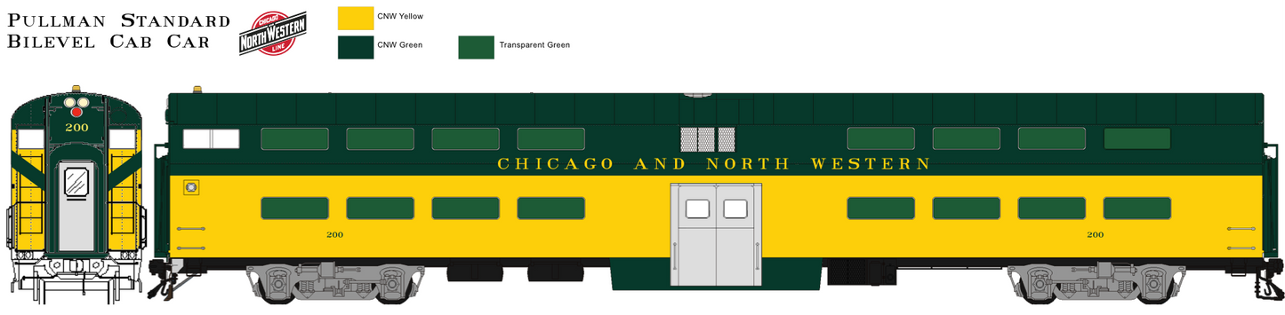 Pullman Plan 53194 155 Seat Gallery Cab Car