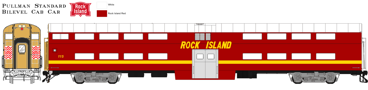 Pullman Plan 53194 155 Seat Gallery Cab Car
