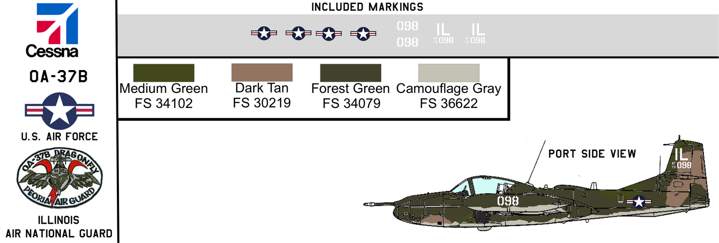Cessna OA-37B Dragonfly 73-1098 Illinois Air National Guard