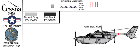 Cessna O-2A 67-21390 20th Tactical Air Support Squadron — Major Jerry Alan Sellers AFC Vietnam