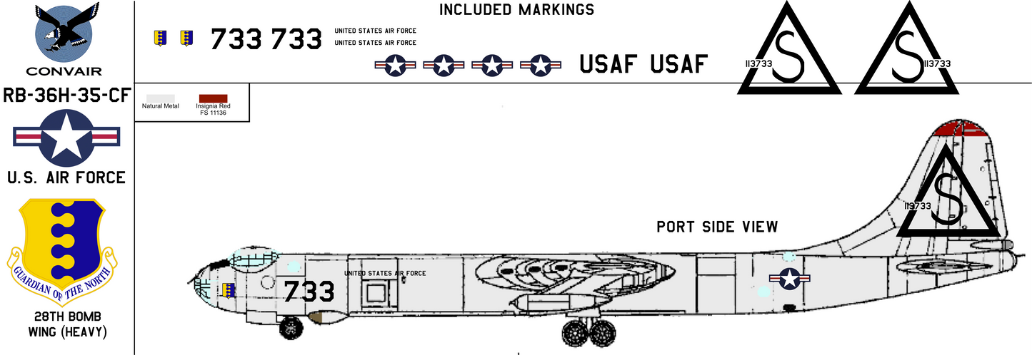 Convair RB-36H 51-13733 United States Air Force