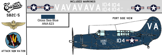 Curtiss SB2C-5 83589 Attack Squadron VA-728 NAS Glenview