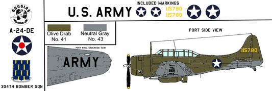 Douglas A-24 Banshee 41-15780 United States Army Air Corps