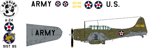 Douglas A-24 Banshee 41-15786 United States Army Air Corps