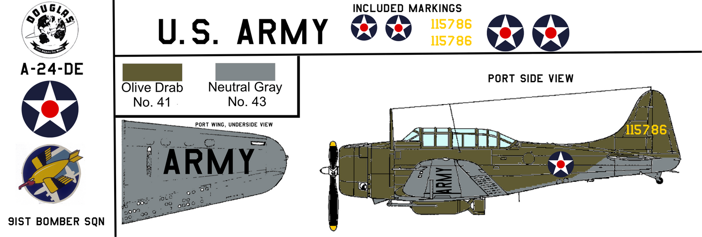 Douglas A-24 Banshee 41-15786 United States Army Air Corps