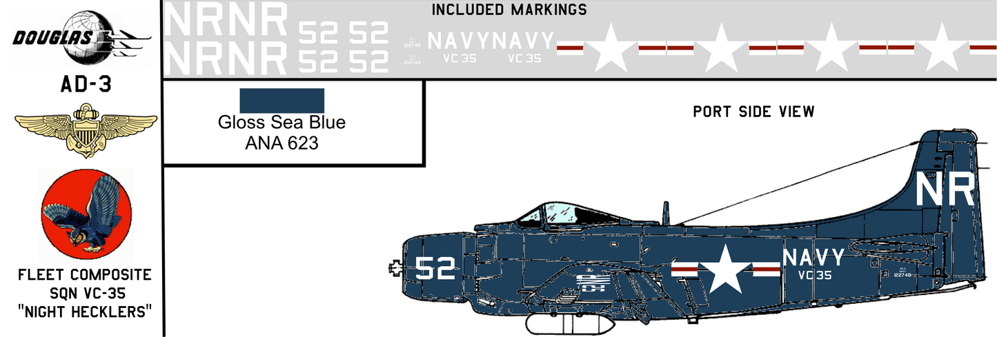 Douglas AD-3 122748 Fleet Composite Squadron VC-35 Night Hecklers