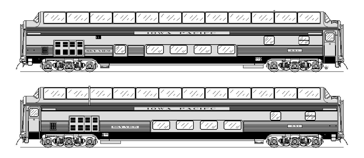 Budd Big Dome ATSF 550-555