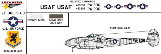 Lockheed ZF-38L 44-53236 PA-236 611th AAF Base Unit Eglin Proving Ground Command