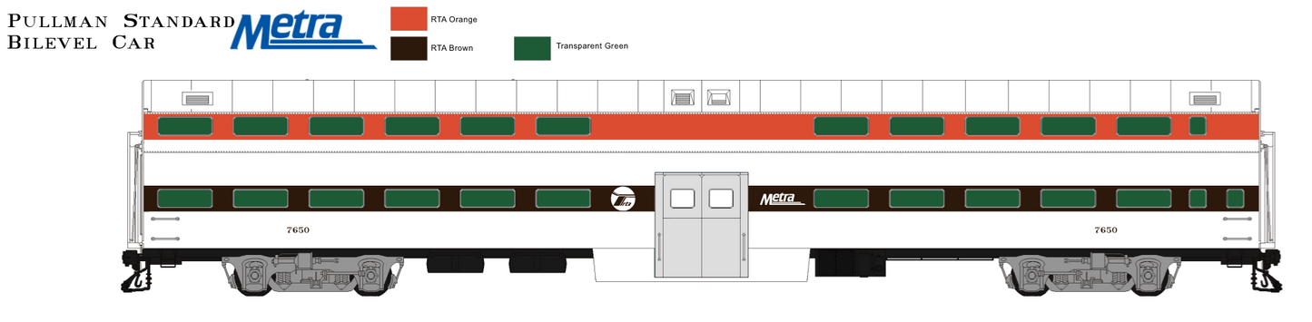 Pullman Plan 7653 161 Seat Gallery Coach CNW 17-48