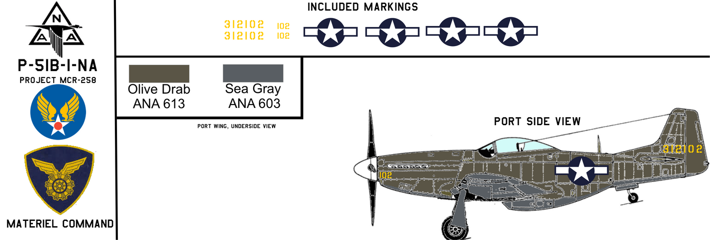 North American P-51B-1-NA 43-12102 United States Army Air Forces