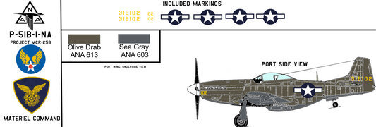 North American P-51B-1-NA 43-12102 United States Army Air Forces