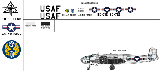 North American TB-25J 43-27712  US Air Force