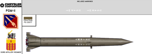 PGM-11 Redstone Intermediate Range Ballistic Missile Operational Markings