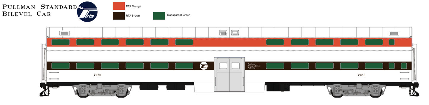 Pullman Plan 7653 161 Seat Gallery Coach CNW 17-48