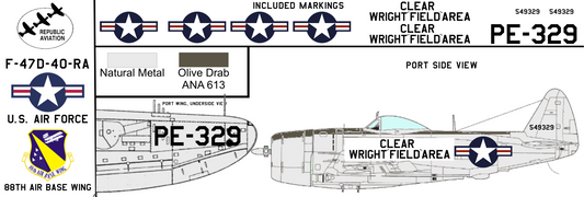 Republic F-47D-40-RA 45-49329 88th Air Base Wing Wright Field Airspace Intercept