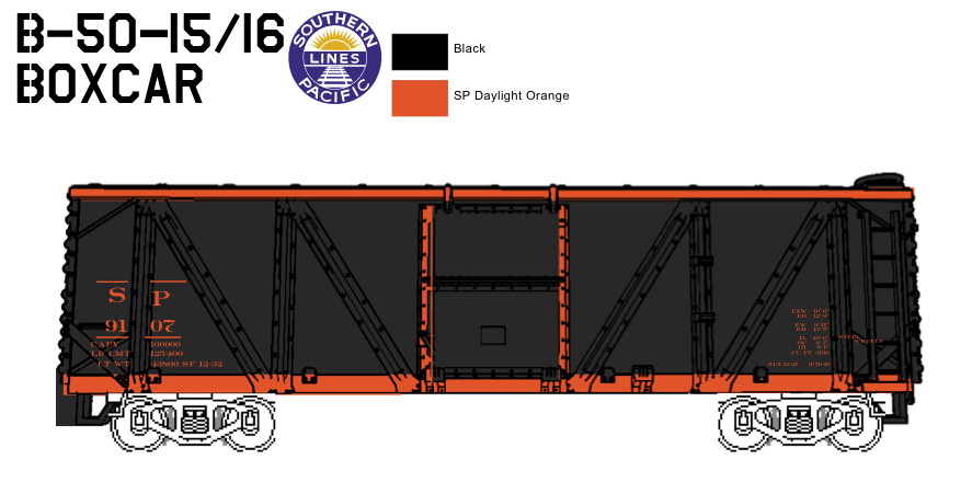 SP B-50-16 Steel Sheathed 40' Boxcar