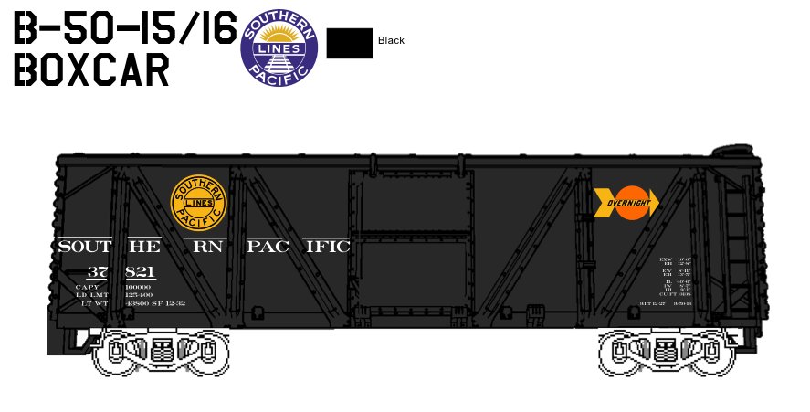 SP B-50-16 Steel Sheathed 40' Boxcar