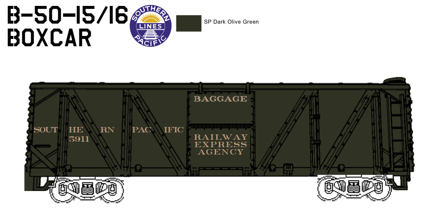 SP B-50-16 Steel Sheathed 40' Boxcar
