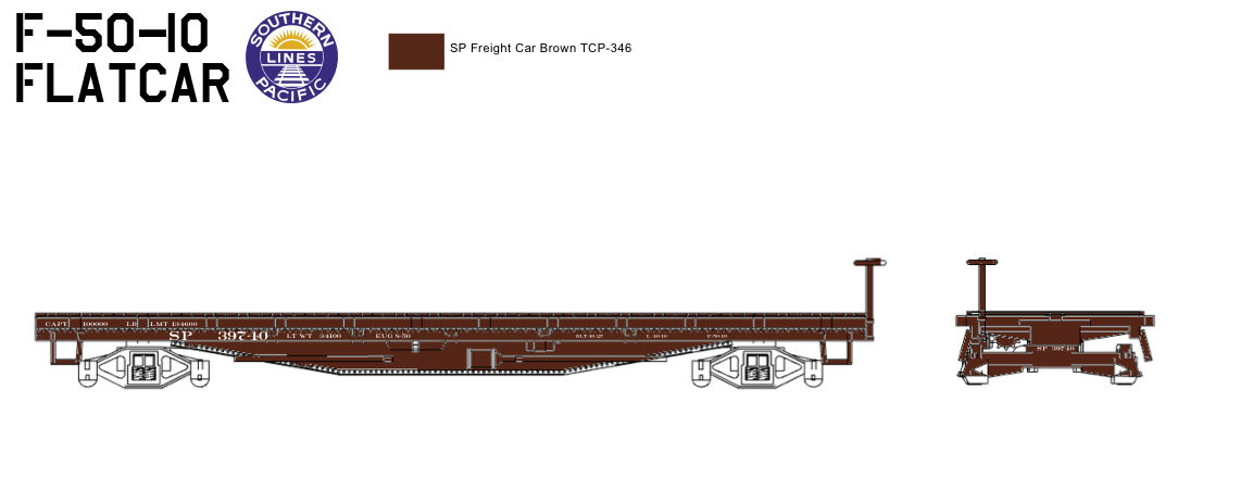 SP F-50-10 Flatcar