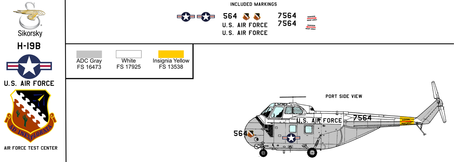 Sikorsky H-19B 52-7564 United States Air Force