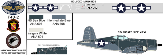 Vought F4U-2 Corsair 02624 United States Marine Corps